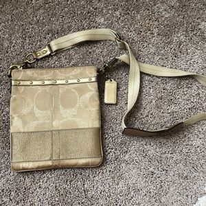 Coach Gold Cross-body purse